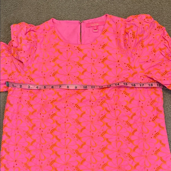 Lilly Pulitzer Vibrant Pink Top with Orange Details - Picture 4 of 5